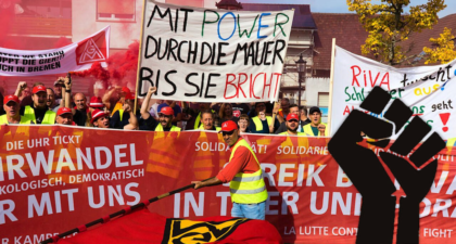 RIVA-Streik in der 20. Woche: Einen Finger kann man brechen, 5 Finger sind eine Faust